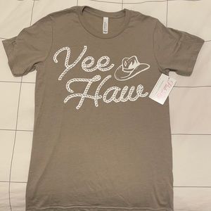 “Yee Haw” gray graphic t shirt